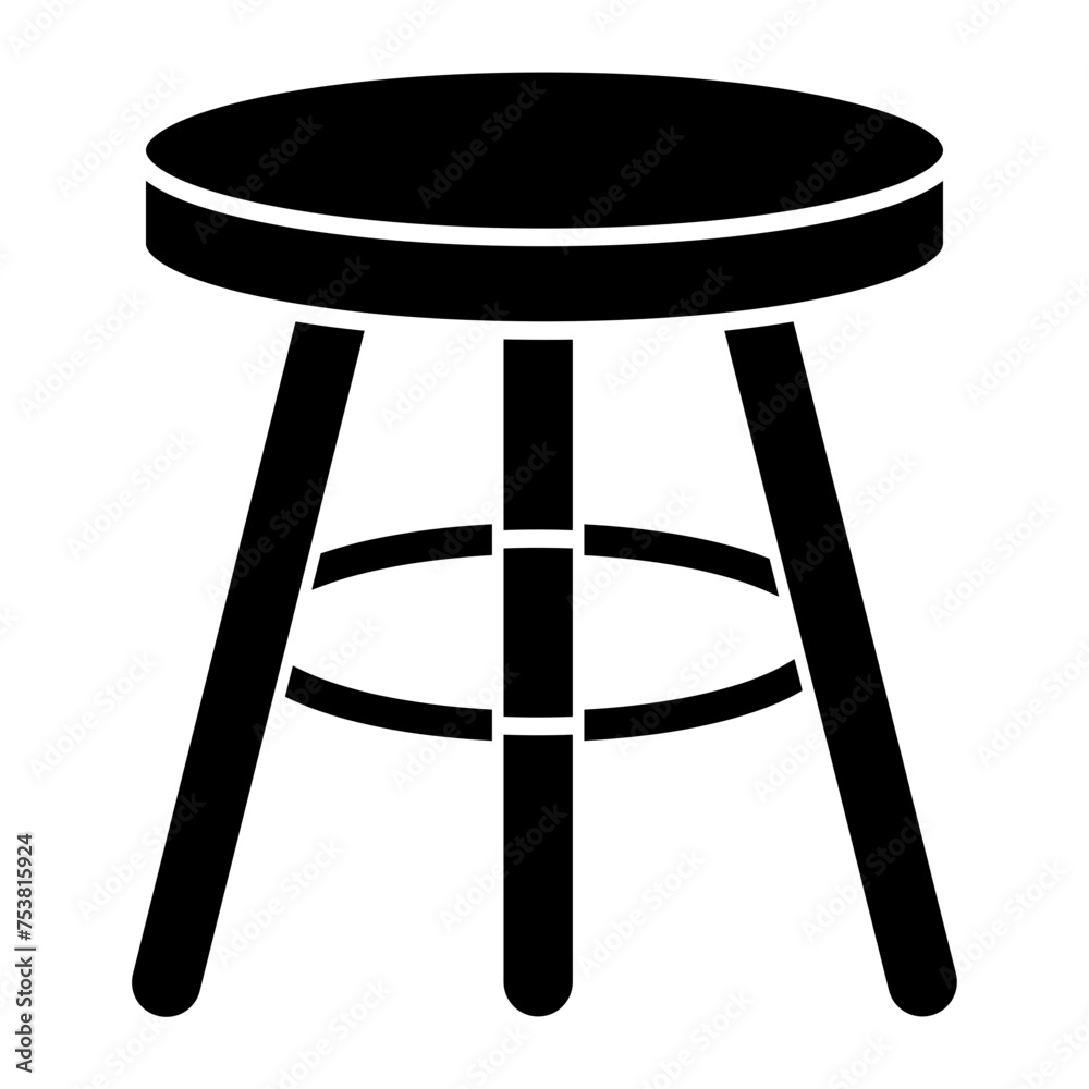 Stool Flat Icon Design Stool Flat Icon Design
