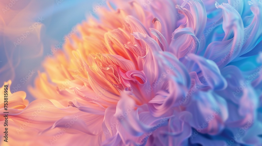 Gentle Gradient Glide: Dandelion's calming wavy dance in a soft, blended spectrum.