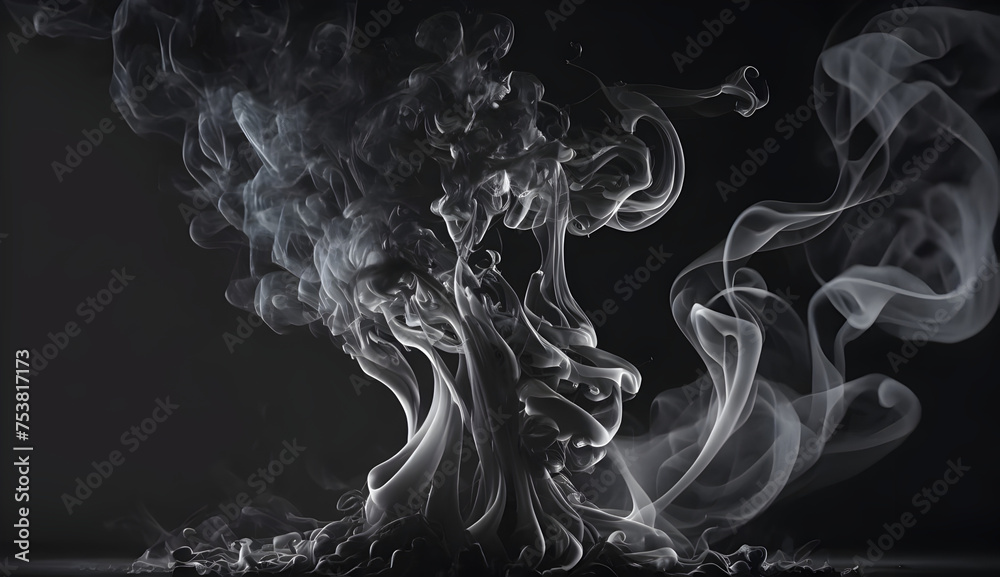smoke on black background