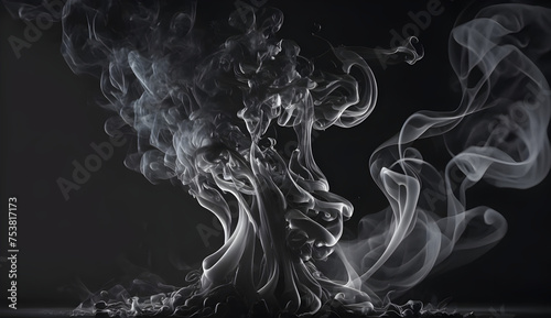 Obraz na płótnie smoke on black background w salonie