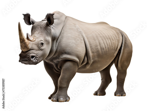Rhino on transparent background PNG
