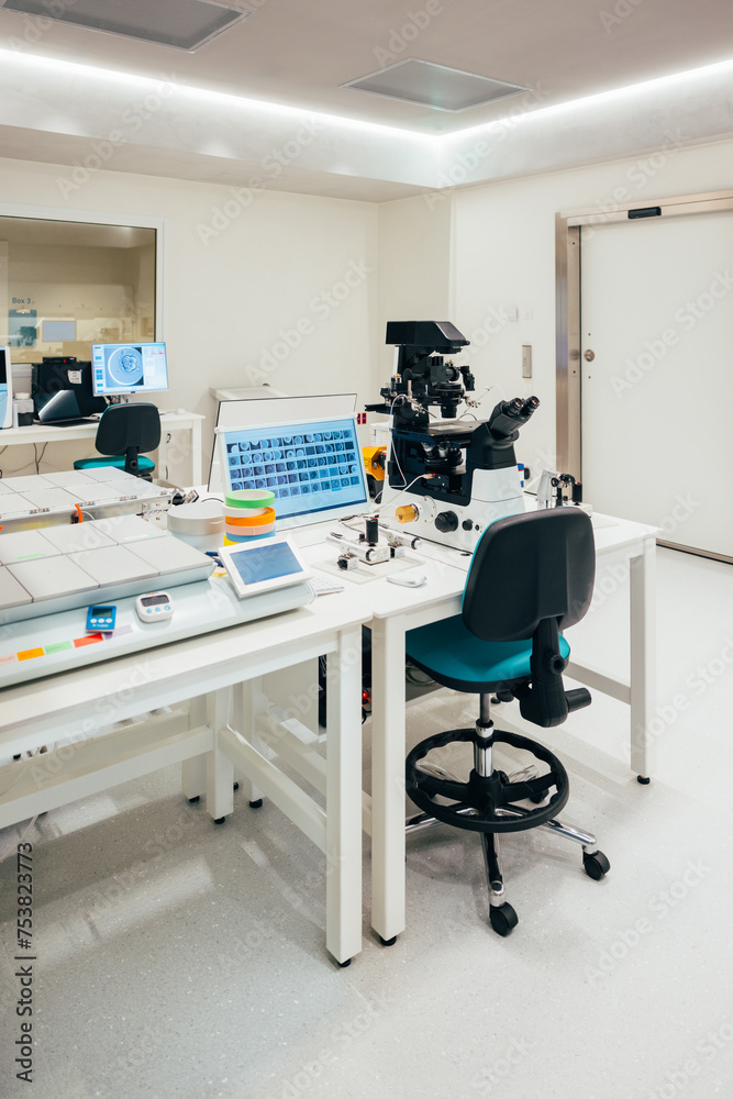 Modern workplace in IVF clinic Modern workplace in IVF clinic