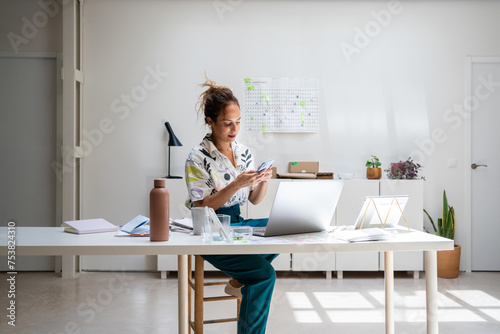 Smart Woman Working At  Office photo