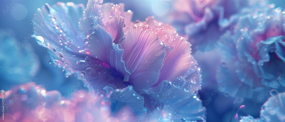 custom made wallpaper toronto digitalCosmic Essence: Macro reveals the essence of the cosmos infused with wildflower bluebell petals, creating a captivating sight.