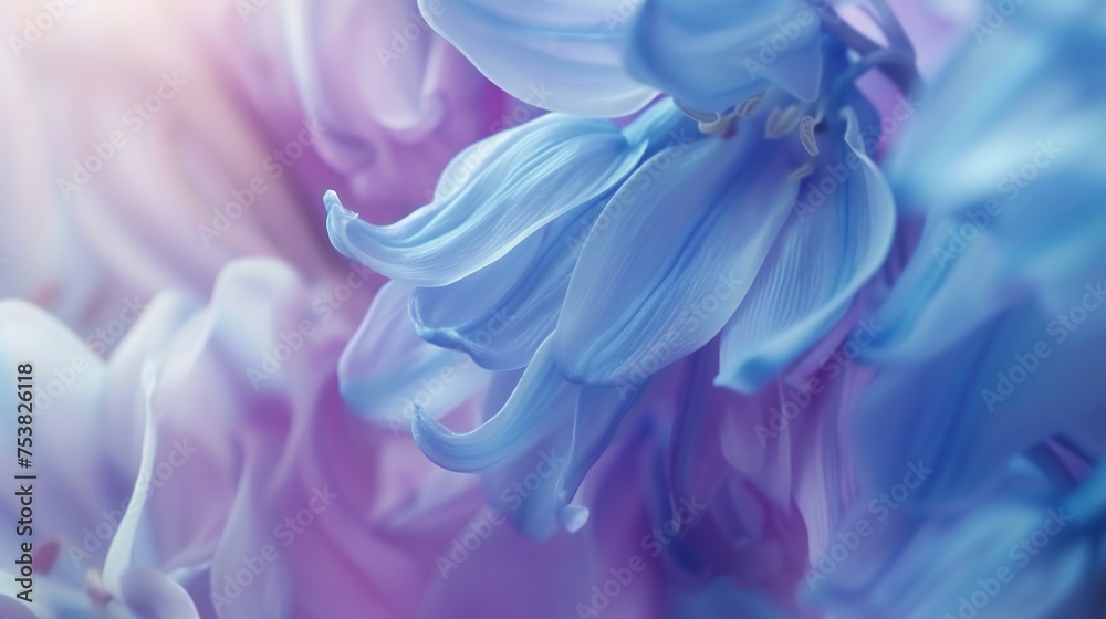 Flowing Bluebell Elegance: Macro shots showcase the graceful, wavy bloom of wildflower bluebell petals. Flowing Bluebell Elegance: Macro shots showcase the graceful, wavy bloom of wildflower bluebell petals.