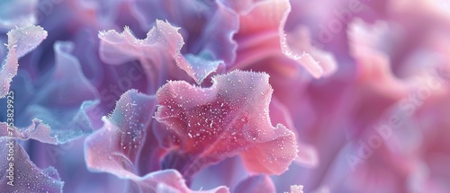 Icy Glow  Close-ups unveil the frosty radiance of cold wildflower bluebell petals in macro shots.