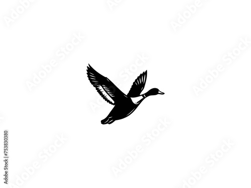 Aqua Elegance: Detailed Duck Vector Illustration, Perfect for Wildlife Lovers and Nature-inspired Art