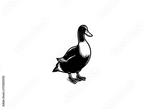 Nature's Symphony: Exquisite Duck Vector Illustration, Harmonizing Serenity into Your Designs