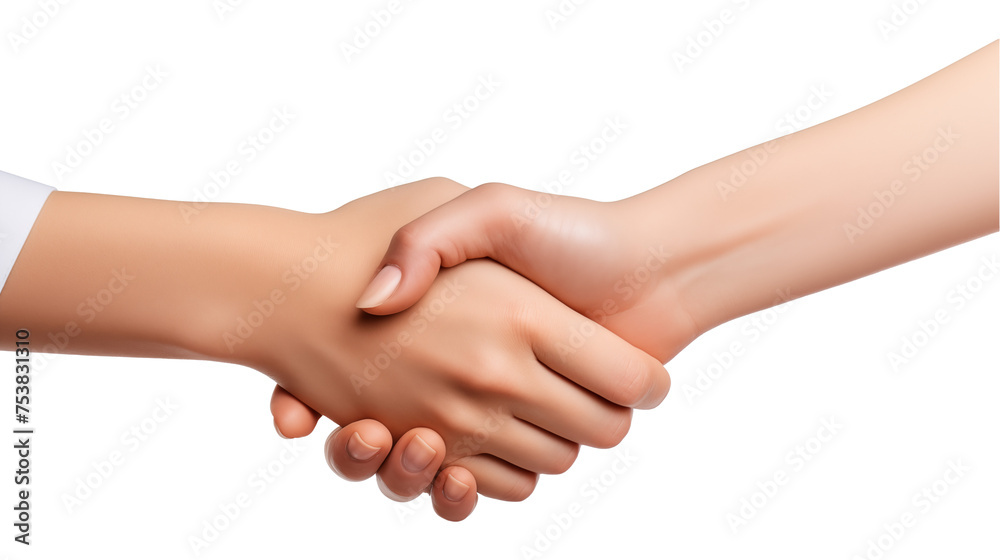 Business woman handshake isolated on transparent background Business woman handshake isolated on transparent background
