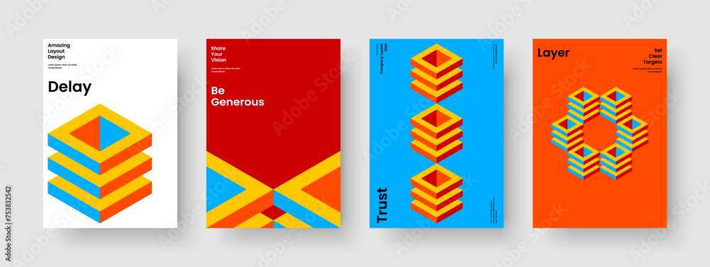 Obraz premium Isolated Flyer Template. Geometric Business Presentation Design. Modern Banner Layout. Brochure. Book Cover. Report. Background. Poster. Catalog. Handbill. Leaflet. Brand Identity. Newsletter