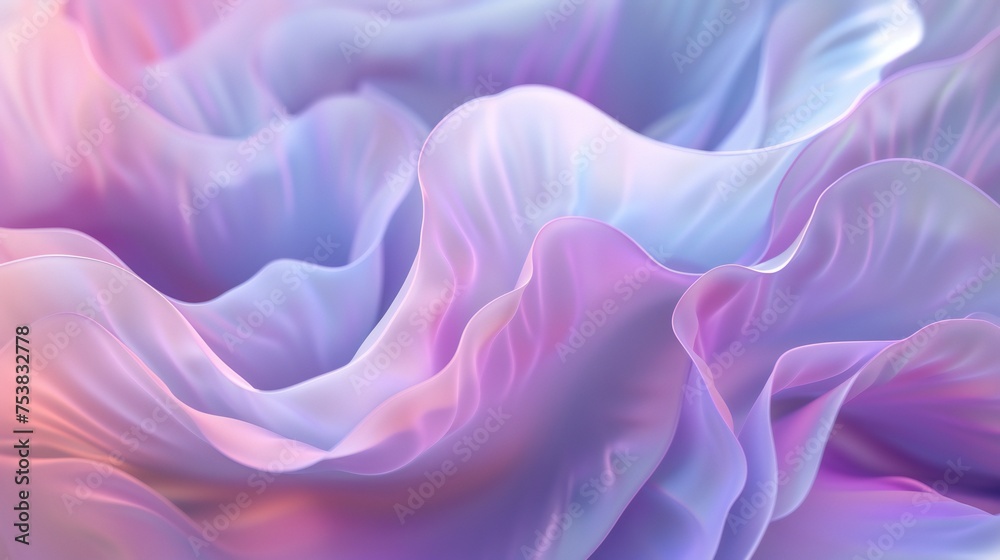 Obraz premium Serene Petal Swirls: Close-ups reveal the gentle undulation of wildflower bluebell petals.