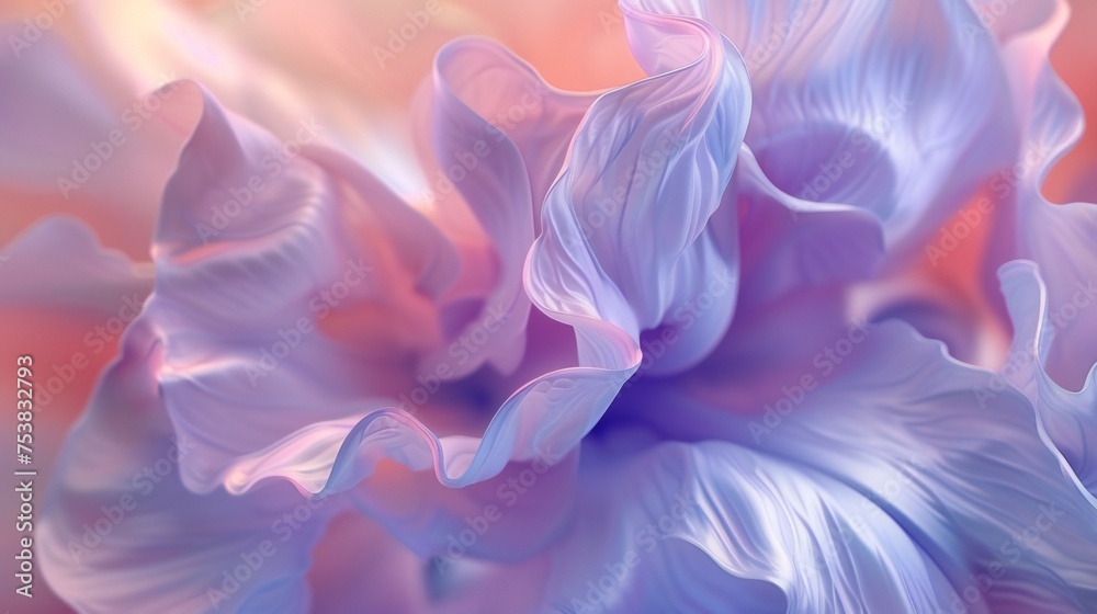 Serene Petal Swirls: Close-ups reveal the gentle undulation of wildflower bluebell petals.