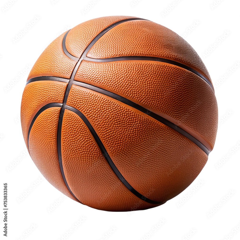 Basketball ball isolated on a transparent background.