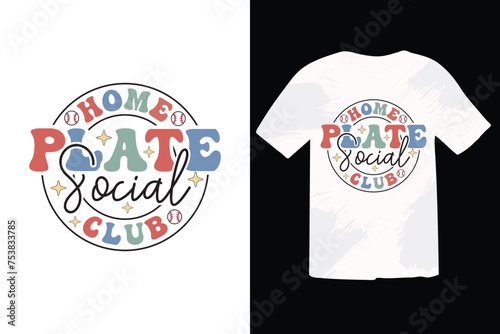 Retro Baseball Funny EPS T-shirt Design