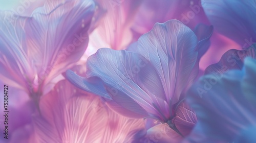 Tranquil Holograms: Close-ups capture the serene beauty of holographic wildflower bluebell petals in motion.