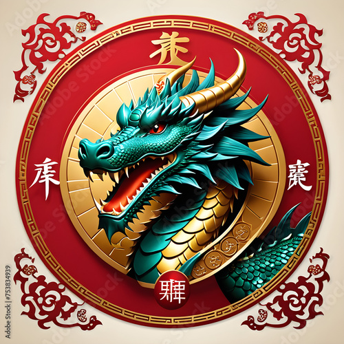 The New Year's card I received featured a beautiful illustration of a dragon, symbolizing the upcoming Year of the Dragon in the Chinese zodiac. The card was sent to me by a local real estate agency,  photo