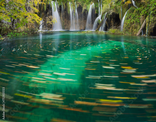 Kroatien, Nationalpark Plitvice Seen, Wasserfall
