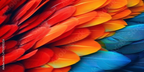 Wallpaper Mural Macaw feathers background, Scarlet Macaw Torontodigital.ca