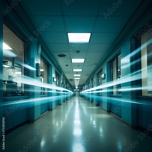 hospital hallway by incorporating a captivating motion effect