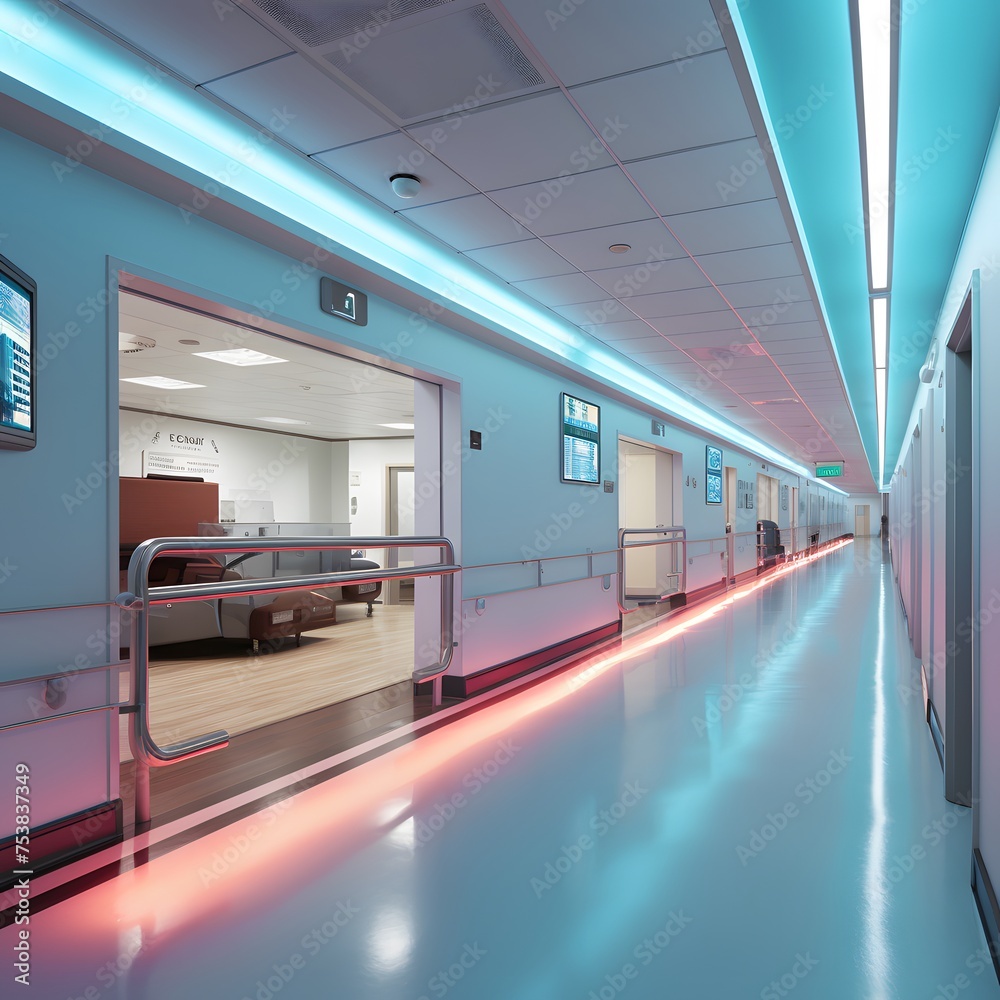 Obraz premium hospital hallway by incorporating a captivating motion effect