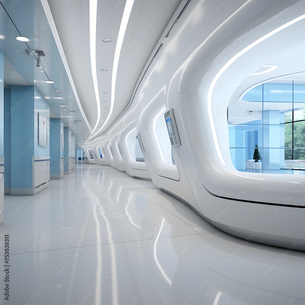 hospital hallway by incorporating a captivating motion effect hospital hallway by incorporating a captivating motion effect