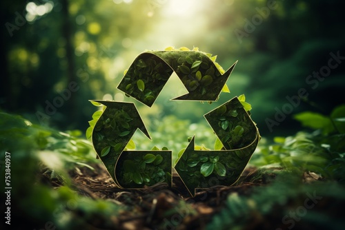 recycle symbol. Sustainable developmen and responsible environmental, Energy sources for renewable, Ecology concept photo