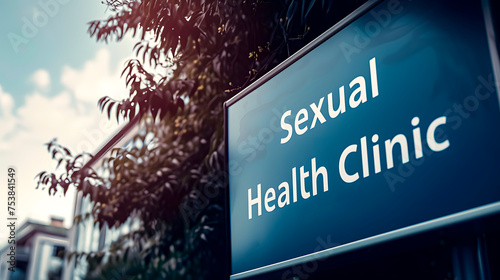 Poster of a clinic for medical treatments related to sexual health problems photo
