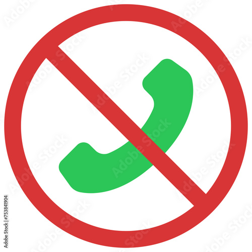 No Phone Calls Icon