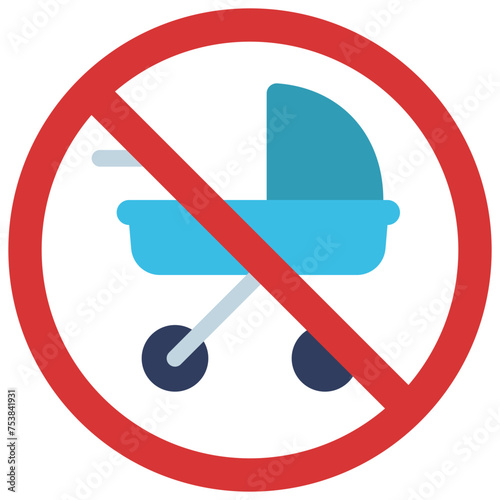 No Push Chairs Icon