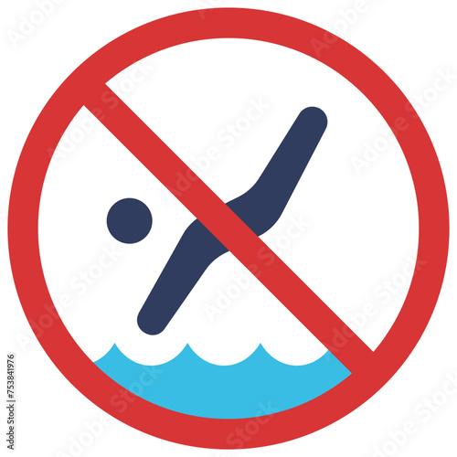 No Diving Icon