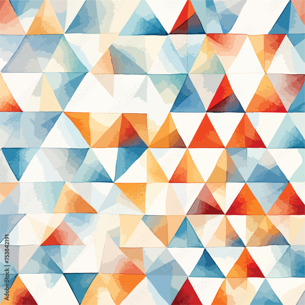 Geometric pattern. Abstract watercolor texture in mo