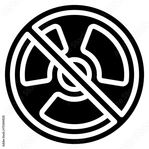 No Nuclear Radiation Icon