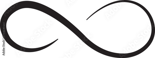 Infinity black line icon. Infinity, eternity, infinite, endless, loop symbols. Unlimited infinity flat style stock vector isolated on transparent background sign made with mobius strip.