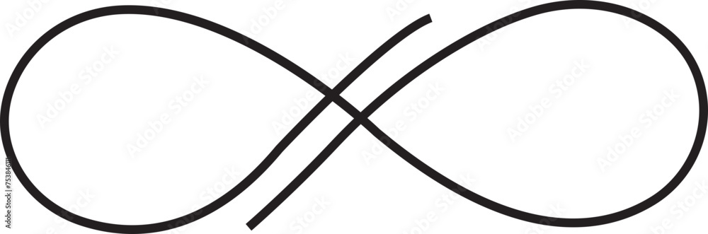 Infinity black line icon. Infinity, eternity, infinite, endless, loop symbols. Unlimited infinity flat style stock vector isolated on transparent background sign made with mobius strip. Infinity black line icon. Infinity, eternity, infinite, endless, loop symbols. Unlimited infinity flat style stock vector isolated on transparent background sign made with mobius strip.