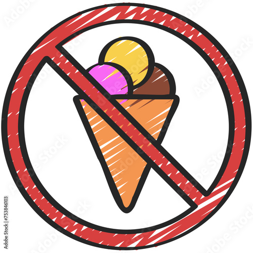 No Ice Cream Icon