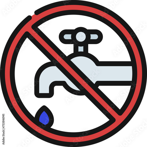 No Water Tap Icon