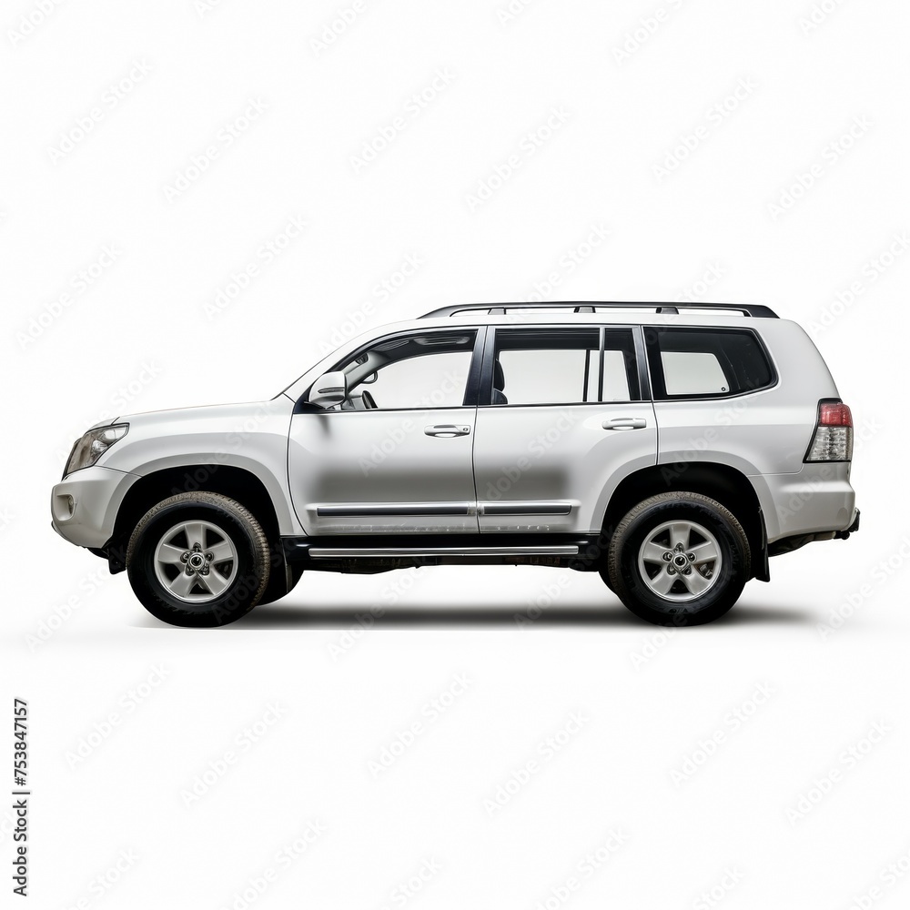 photograph of an SUV car isolated on white background 