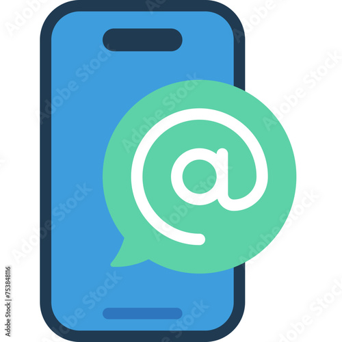 Mobile With At Message Icon