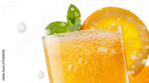Mimosa cocktail isolated on a white background