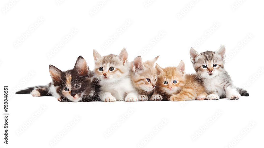 Pet animal mammal kitten isolated on a transparent background
