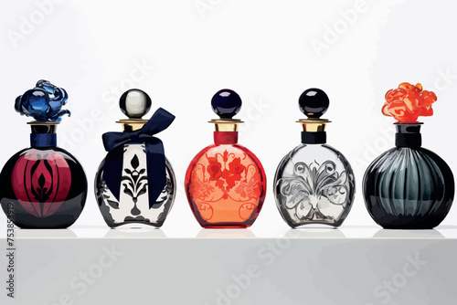 A set of magic potion bottles set - great for Halloween projects, games, websites, where you need some special bottles: magic potion, poison, love potion,