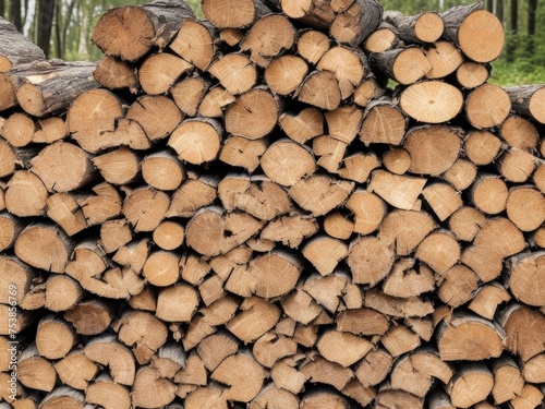 Background of firewood stacked on top of each other.