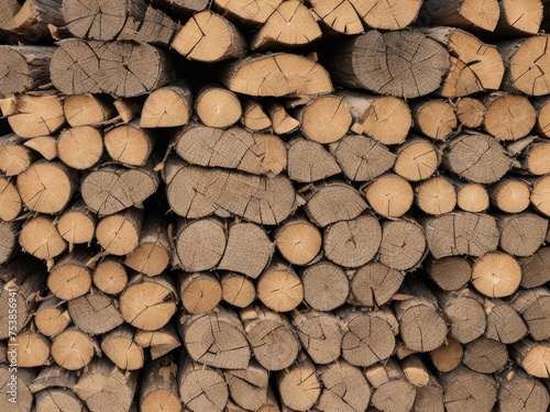 Background of firewood stacked on top of each other.