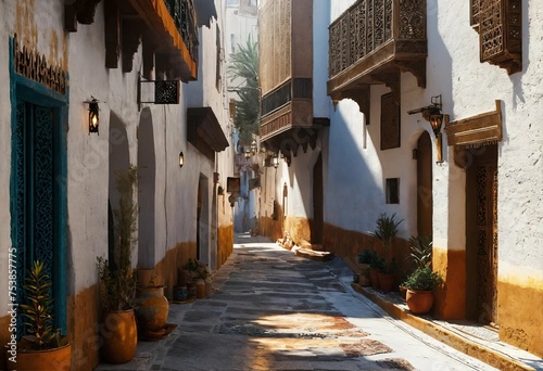 Exploring the Narrow Alleys of Historic Moroccan City © Animager