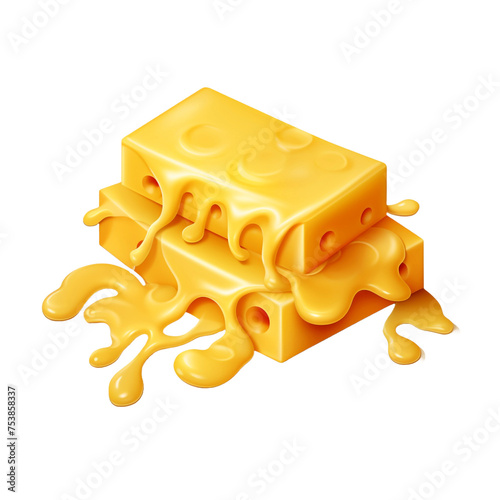 Velveeta isolated on transparent background photo