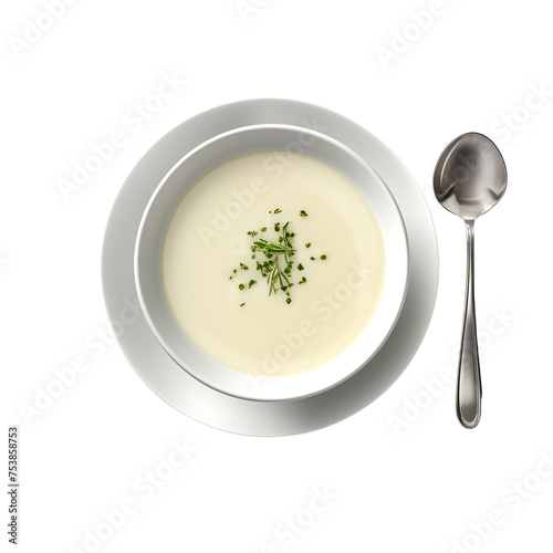 Vichyssoise isolated on transparent background