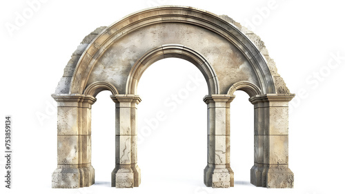 Vintage archway isolated on a transparent background