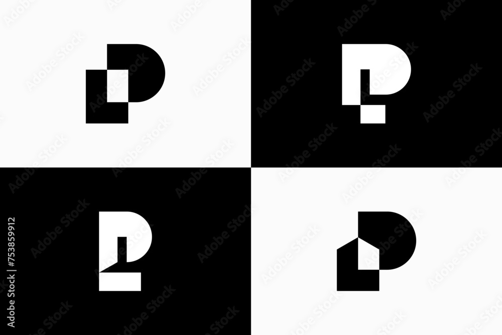 collection of letter LP Vector Logo Premium collection of letter LP Vector Logo Premium