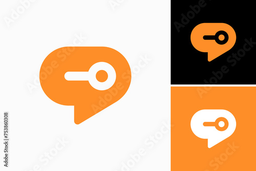 chat with technology ai Vector Logo Premium 