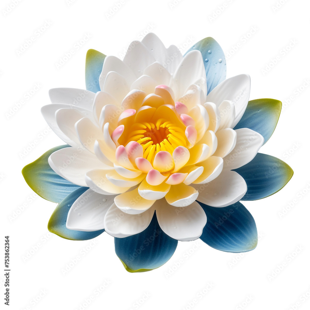 Water Lily isolated on transparent background